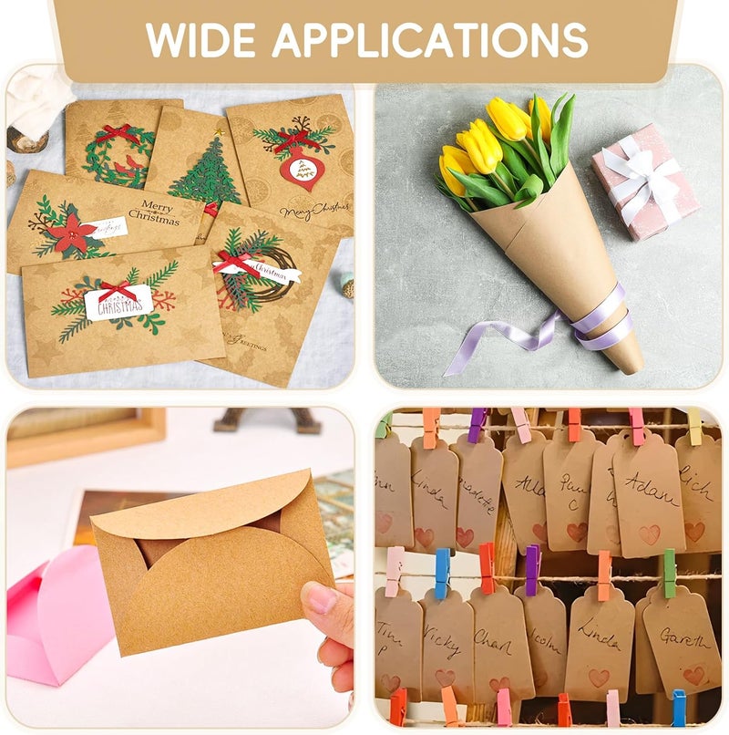 FloraSea 25 Sheets Brown Cardstock 8.5 x 11, 92lb/250gsm Kraft Card Stock Paper, Heavy Cardstock Printer Paper for Invitations, Scrapbooking, Crafts, Diy Cards, Decoration - Image 3